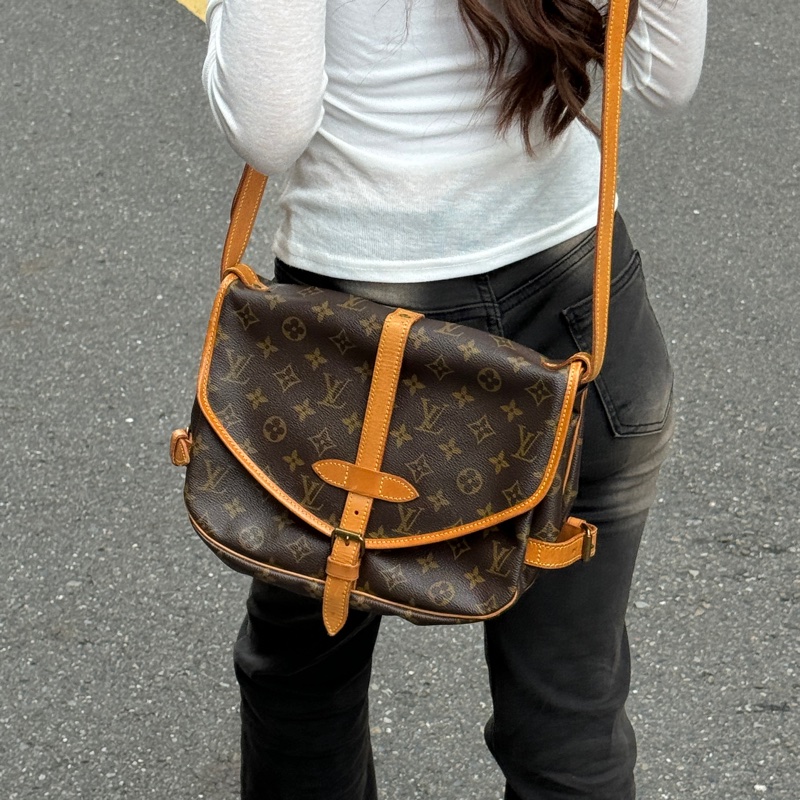 【黃金尺寸📏】 LV 經典老花 雙子星30 斜背包 (專櫃11萬)-16