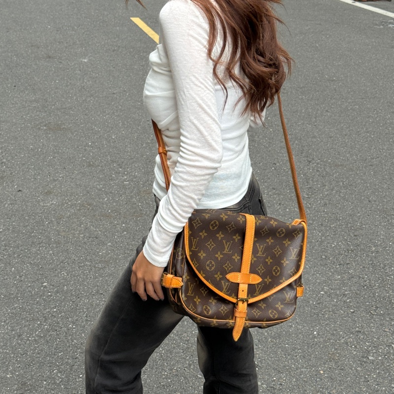 【黃金尺寸📏】 LV 經典老花 雙子星30 斜背包 (專櫃11萬)-17
