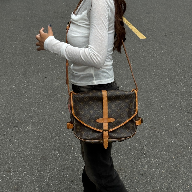 【黃金尺寸📏】 LV 經典老花 雙子星30 斜背包 (專櫃11萬)-18