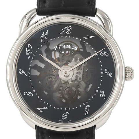 愛馬仕 Arcaud 鏤空 AR2.710 精鋼自動腕錶