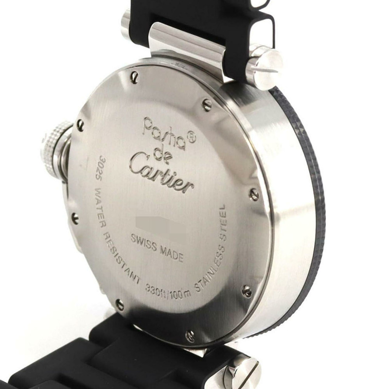 卡地亞 Pasha Seatimer 女士 SM W3140003 精鋼石英錶-5