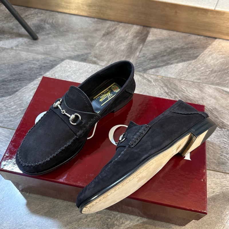 Gucci 古馳 新款1953 馬蹄扣麂皮面樂福鞋 休閒鞋 可以踩跟 經典百搭 超輕舒適 36.5碼-3