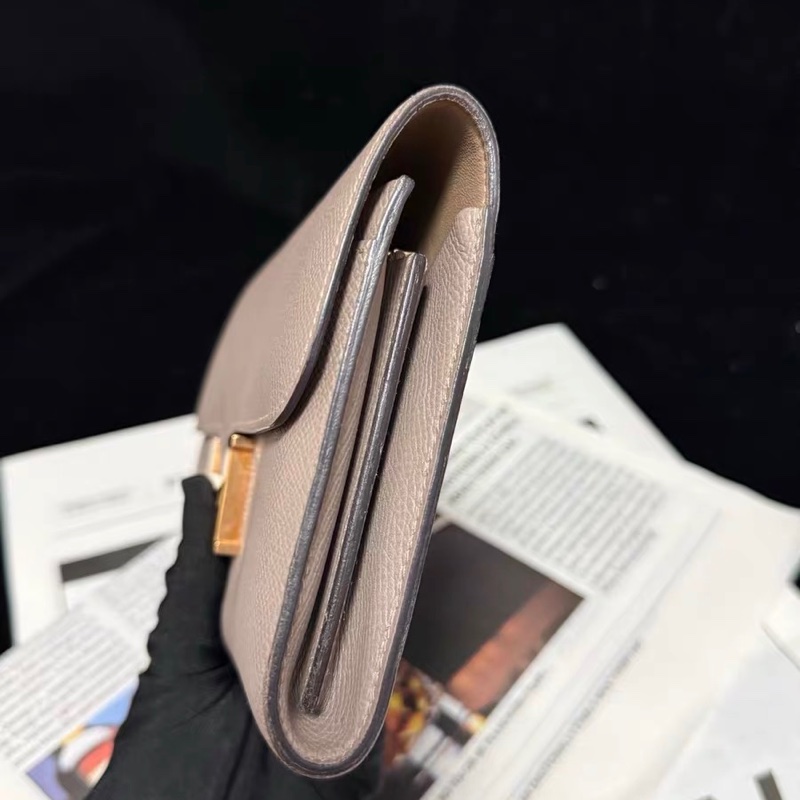 【98新 ✨ 全網最低價！】 Hermes 愛馬仕 constance 康康錢包 銀河灰 金扣 斜挎包（下單前先詢問庫存❗️）-5