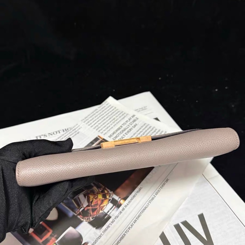 【98新 ✨ 全網最低價！】 Hermes 愛馬仕 constance 康康錢包 銀河灰 金扣 斜挎包（下單前先詢問庫存❗️）-7