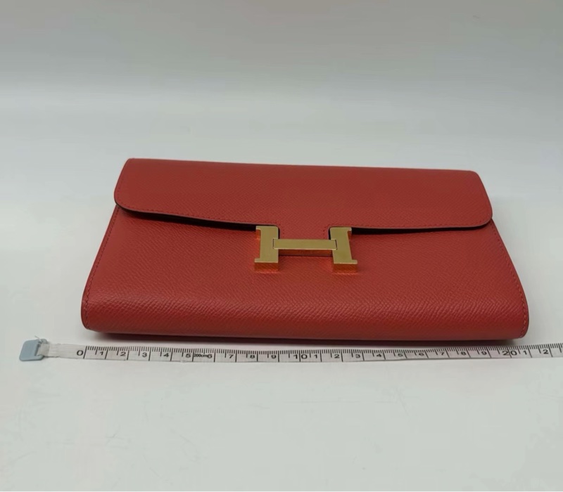 【96新 ✨ 全網最低價!】 Hermes 愛馬仕 constance 康康錢包 紅色 金扣 斜挎包(下單前先詢問庫存❗️)-2