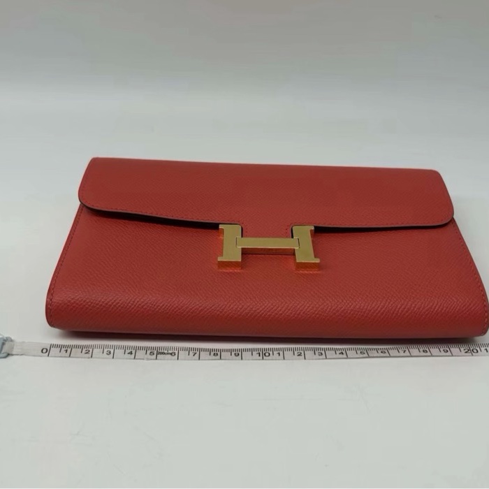 【96新 ✨ 全網最低價!】 Hermes 愛馬仕 constance 康康錢包 紅色 金扣 斜挎包(下單前先詢問庫存❗️)-5