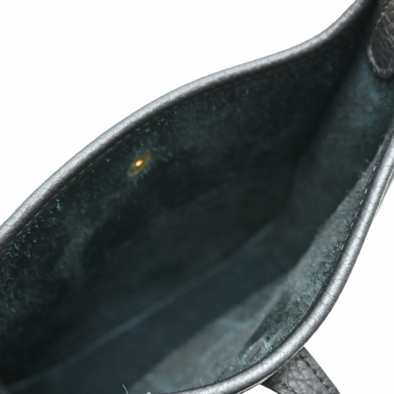 愛馬仕 Evelyne TPM,B 印記,2023 年款,金色五金,女士單肩包,Taurillon Clemence 皮革,黑色-5