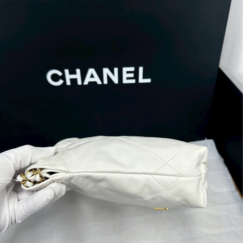 絕美熱門款🥹Chanel香奈兒白金mini22bag鏈條手提單肩斜挎包-12