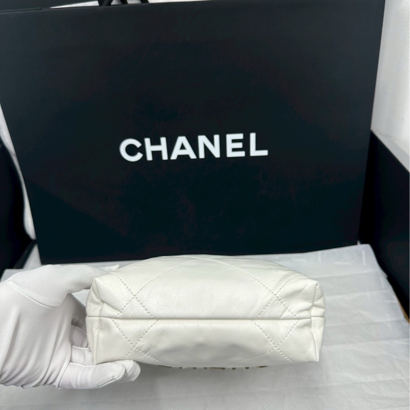 絕美熱門款🥹Chanel香奈兒白金mini22bag鏈條手提單肩斜挎包-13