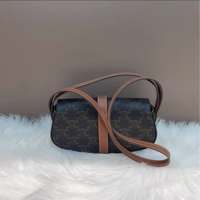 Lisa同款💯時尚感🈵Celine賽琳經典凱旋門老花tabou鎖頭包手提單肩腋下包-10