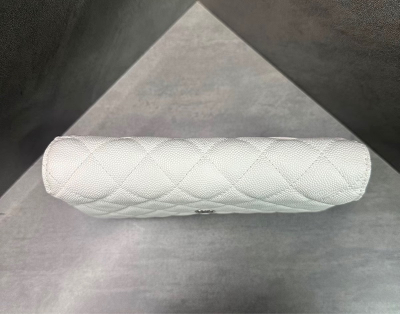 【97新 ✨ 全網最低價!】 CHANEL 香奈兒 woc 白色 銀扣 荔枝皮 鏈條包 斜挎包 芯片款(下單前先詢問庫存❗️)-6