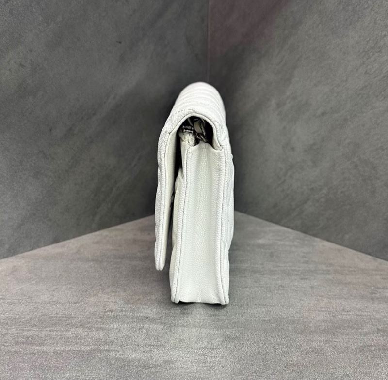 【97新 ✨ 全網最低價!】 CHANEL 香奈兒 woc 白色 銀扣 荔枝皮 鏈條包 斜挎包 芯片款(下單前先詢問庫存❗️)-7