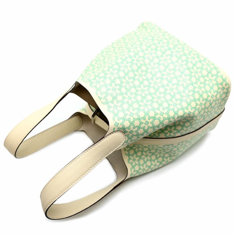 愛馬仕 Picotin Lock PM Lucky Daisy U 印章,2022 年款,銀色(鈀金)五金,女士手提包,Veau Swift 皮革,Nata x Vert。-2