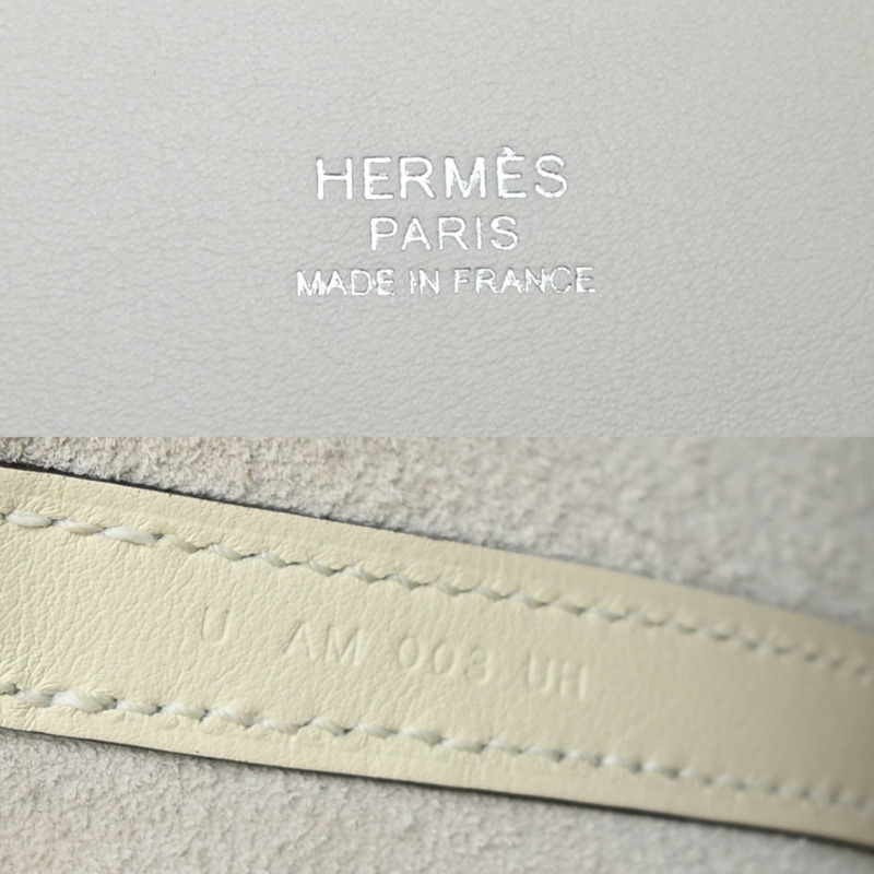 愛馬仕 Picotin Lock PM Lucky Daisy U 印章,2022 年款,銀色(鈀金)五金,女士手提包,Veau Swift 皮革,Nata x Vert。-7