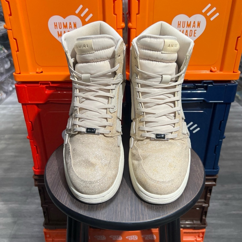 Amiri 骨頭鞋 閃粉高筒Eu44-3