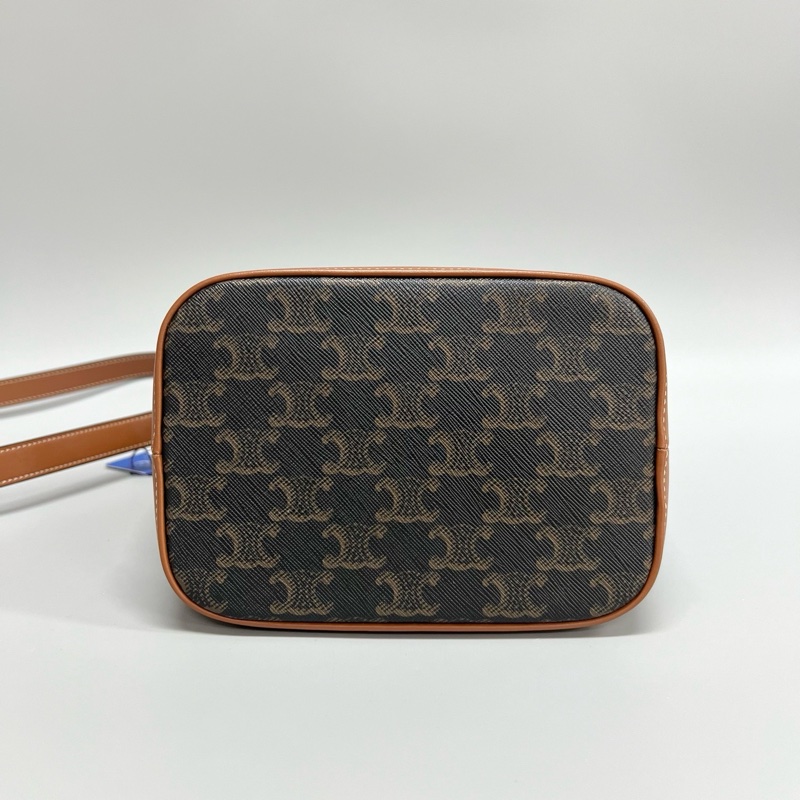 Celine/賽琳 凱旋門老花棕色水桶包小號 尺寸:18*22cm 附件塵袋-2