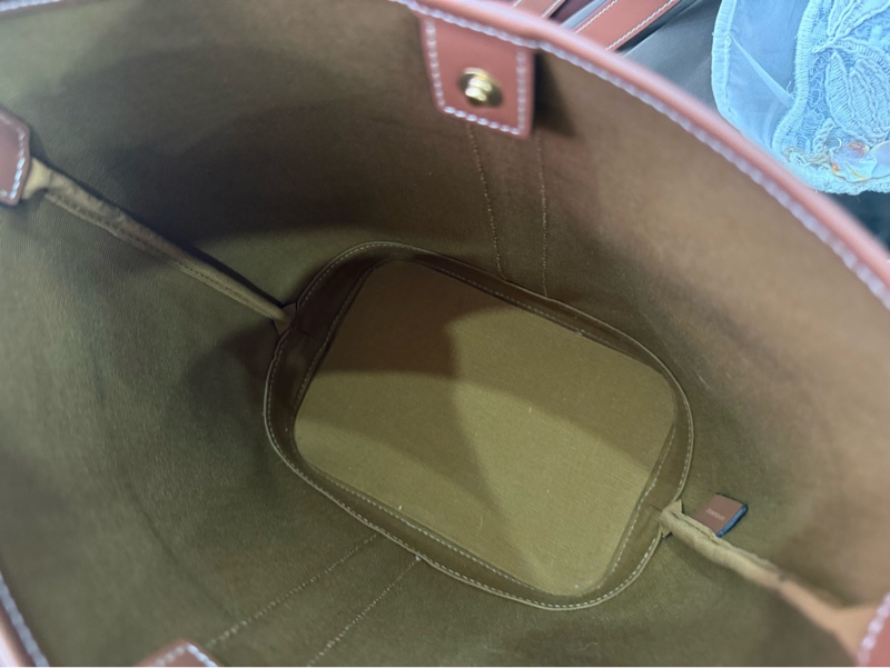 Celine/賽琳 凱旋門老花棕色水桶包小號 附件:塵袋-6