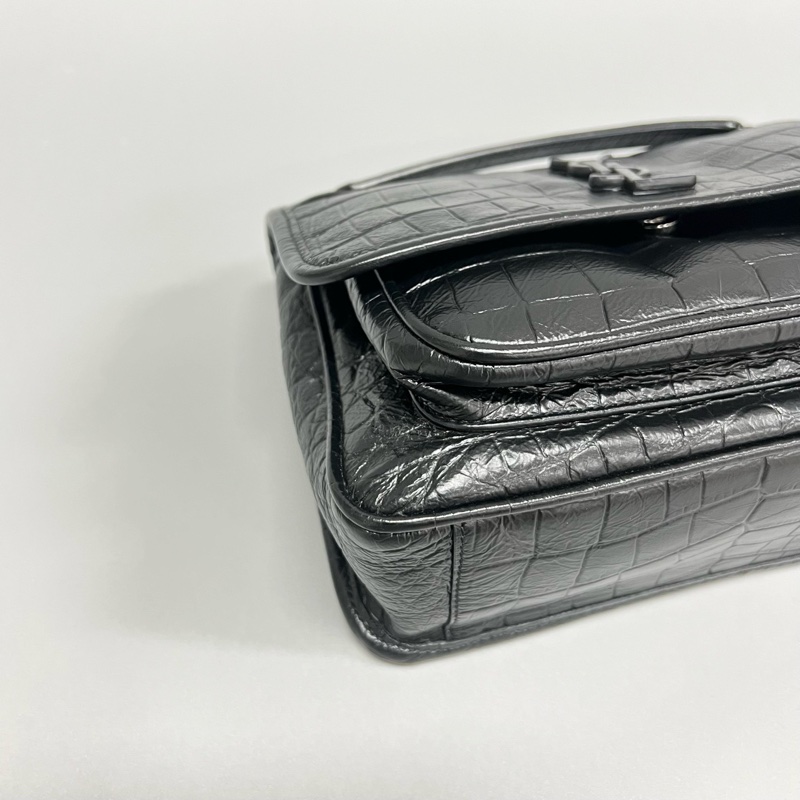 YSL/聖羅蘭 黑色鰐壓紋niki小號baby鏈條尺寸：22*17cm 附件：塵袋-4