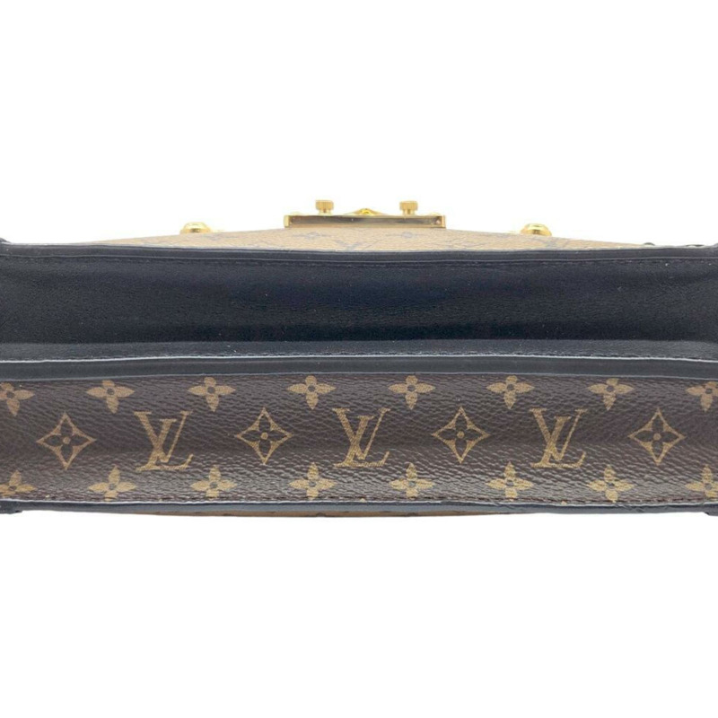 路易威登 Monogram Reverse Trunk 手拿包 M43596 棕色/黑色女士單肩包-4