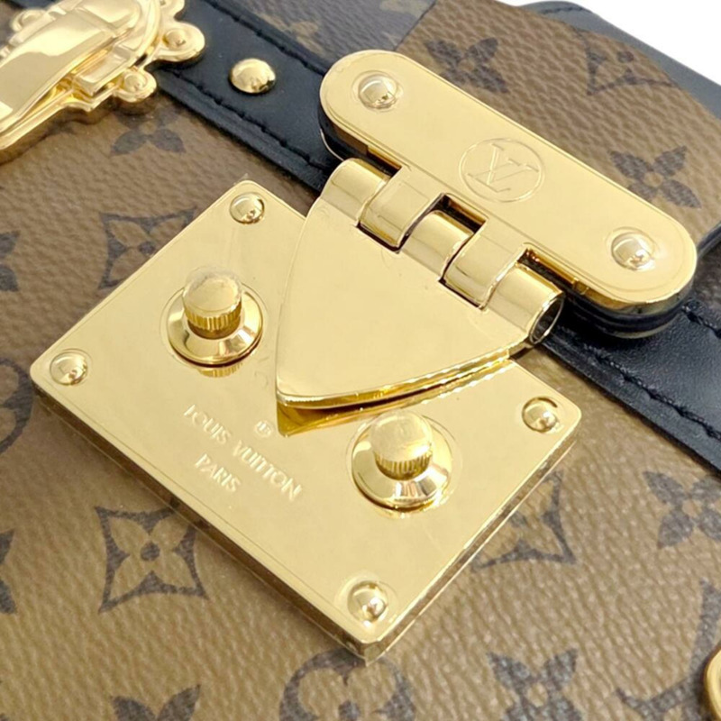 路易威登 Monogram Reverse Trunk 手拿包 M43596 棕色/黑色女士單肩包-6