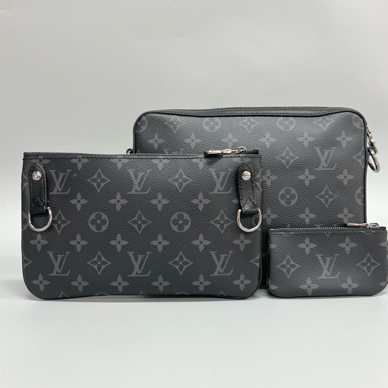 LV/路易威登 Trio黑武士老花三合一男士單肩斜挎包 20年編碼 尺寸：25x18x7cm 附件：子袋 肩帶-1