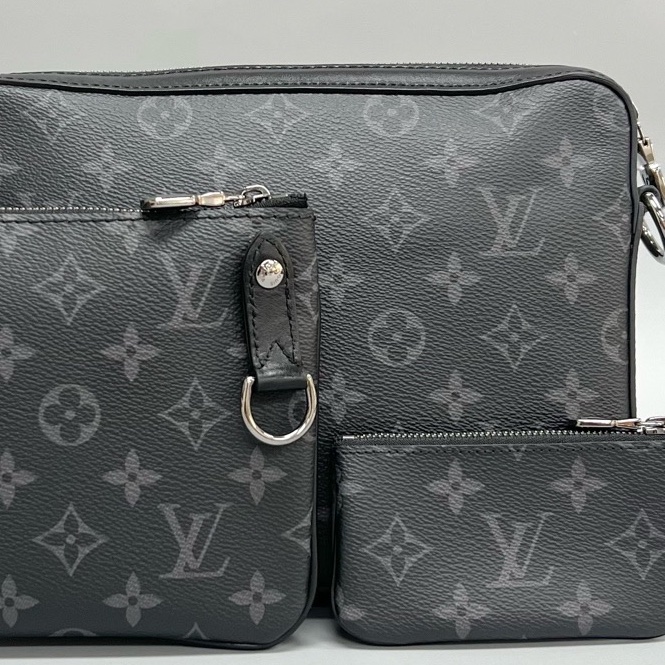 LV/路易威登 Trio黑武士老花三合一男士單肩斜挎包 20年編碼 尺寸：25x18x7cm 附件：子袋 肩帶-9