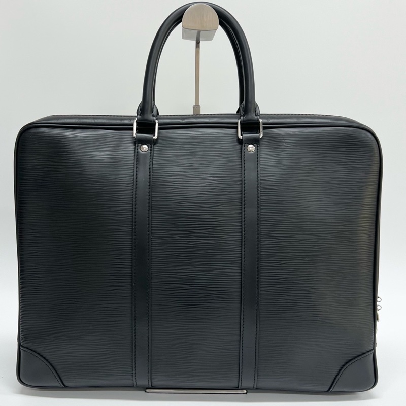 LV/路易威登 黑色epi水波紋男士公文包 手提包 缺少長肩帶 尺寸:41*30-1