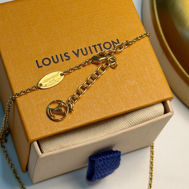 LOUIS VUITTON 水鑽M00596 金色項鍊-3