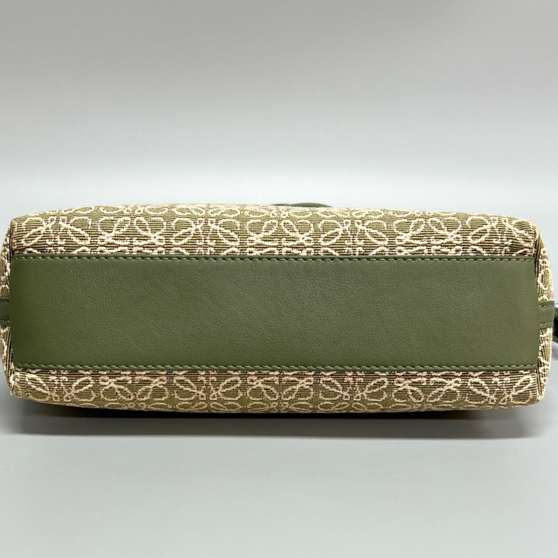 LOEWE/羅意威 綠色老花mini福袋單肩斜挎包 尺寸：21*18*7cm-2