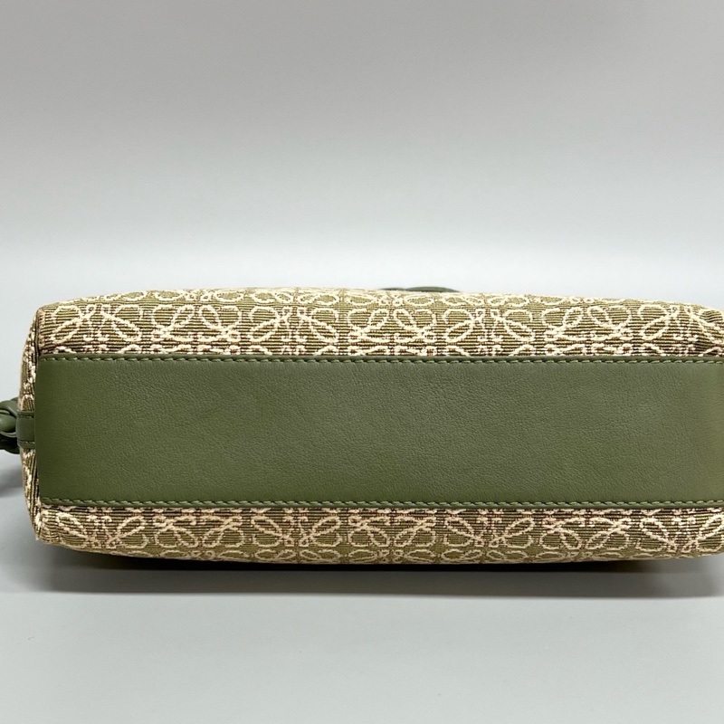 LOEWE/羅意威 綠色老花mini福袋單肩斜挎包 尺寸：21*18*7cm-9