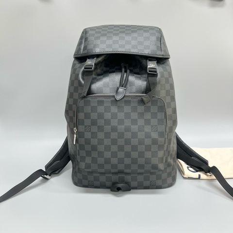 98新 LouisVuitton路易威登 Zack系列男士黑棋盤格雙肩包  尺寸：30×44 附件：塵袋