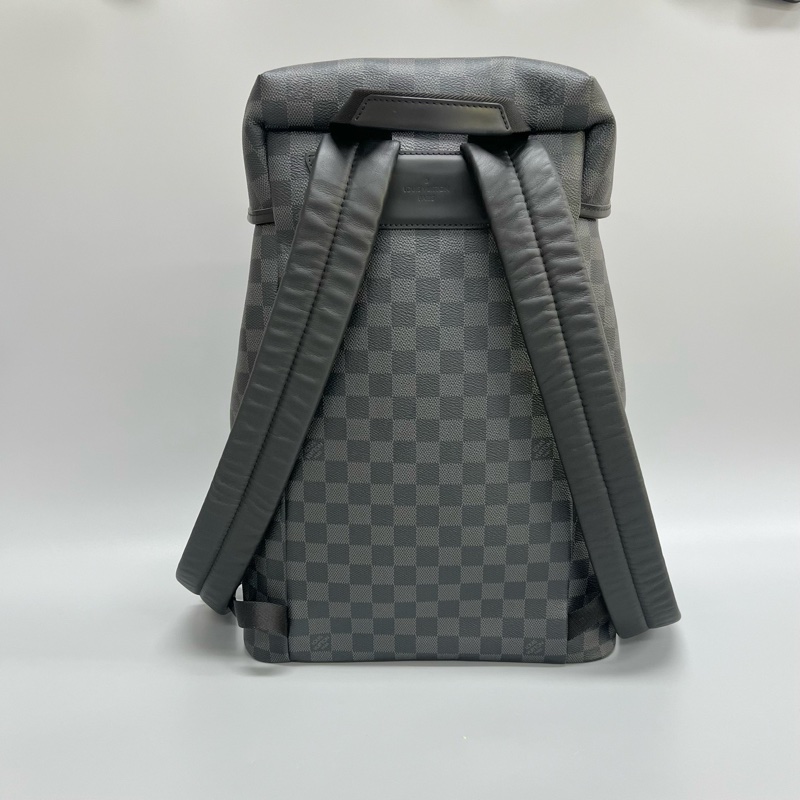 98新 LouisVuitton路易威登 Zack系列男士黑棋盤格雙肩包  尺寸：30×44 附件：塵袋-1