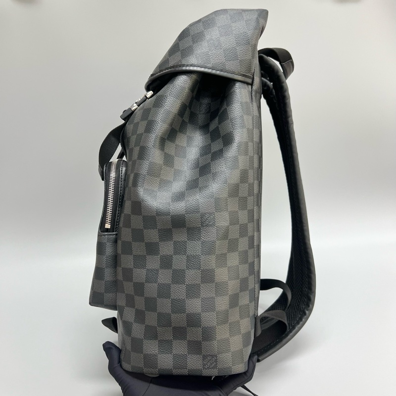 98新 LouisVuitton路易威登 Zack系列男士黑棋盤格雙肩包  尺寸：30×44 附件：塵袋-5