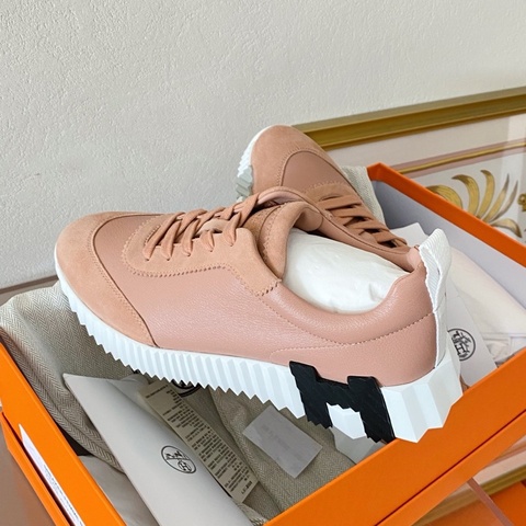 閒置新未使用 Hermès愛馬仕女士運動鞋 裸色 38.5碼