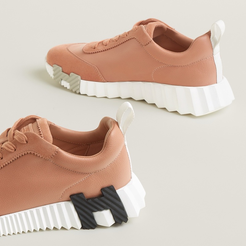 閒置新未使用 Hermès愛馬仕女士運動鞋 裸色 38.5碼-3