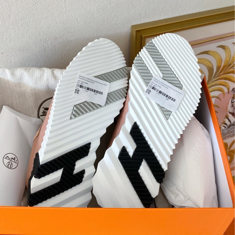 閒置新未使用 Hermès愛馬仕女士運動鞋 裸色 38.5碼-4