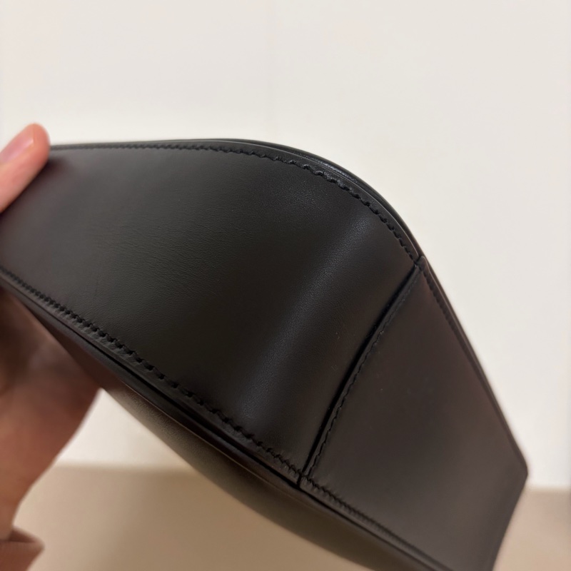 Saint laurent le 5 à 7 YSL 黑色羊皮腋下包-7