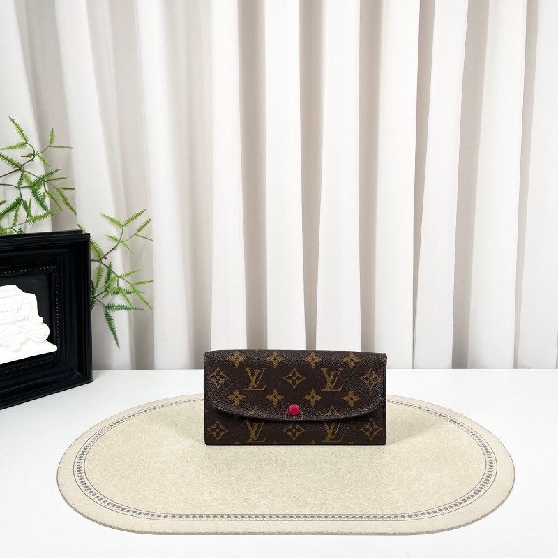 LV路易威登 有刻字 經典老花搭配豆豆長款信封錢包 紅色內裡 內裡整潔 卡位多 容量大-5