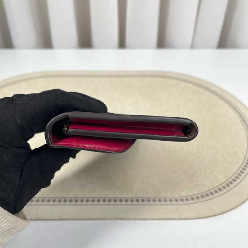 LV路易威登 有刻字 經典老花搭配豆豆長款信封錢包 紅色內裡 內裡整潔 卡位多 容量大-8