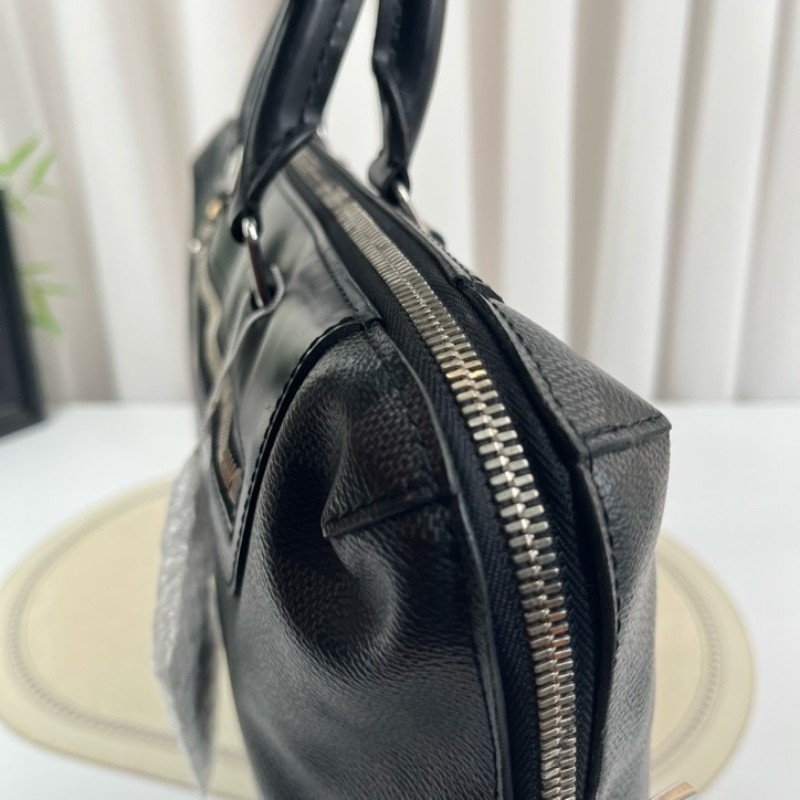 LV路易威登 經典款棋盤格單肩斜挎手提男士公文包 容量大 包型挺括 可放電腦-15