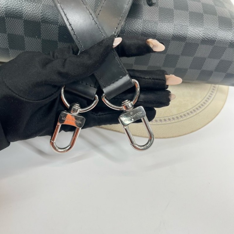 LV路易威登 經典款棋盤格單肩斜挎手提男士公文包 容量大 包型挺括 可放電腦-22