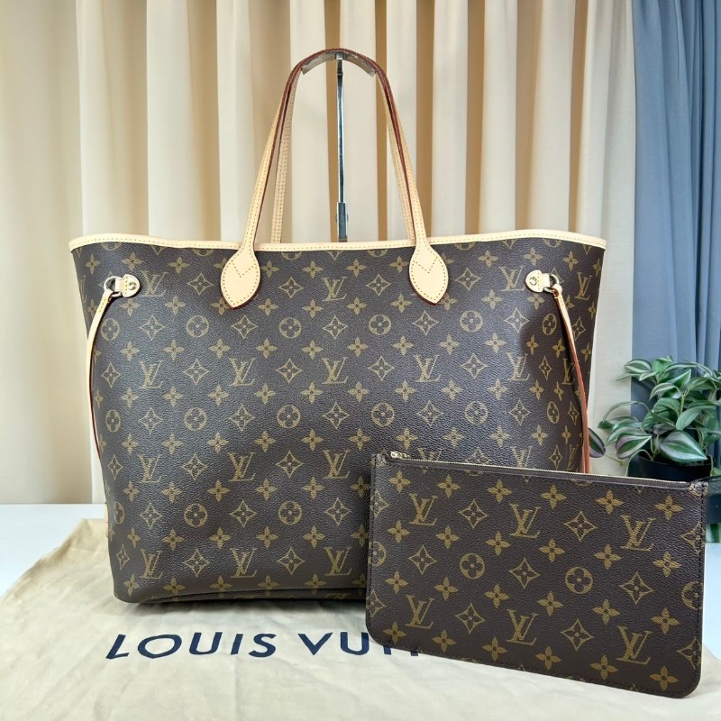 LV路易威登老花Neverfull大號子母包 帶子袋 容量超大 可手提可單肩 日常通勤逛街都合適-5