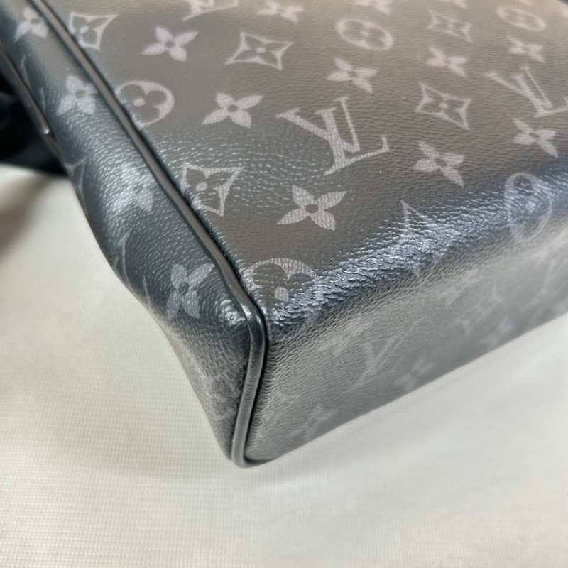 LV路易威登 經典老花包蓋式開合 Eclipse帆布拼牛皮 郵差包斜挎單肩包-8