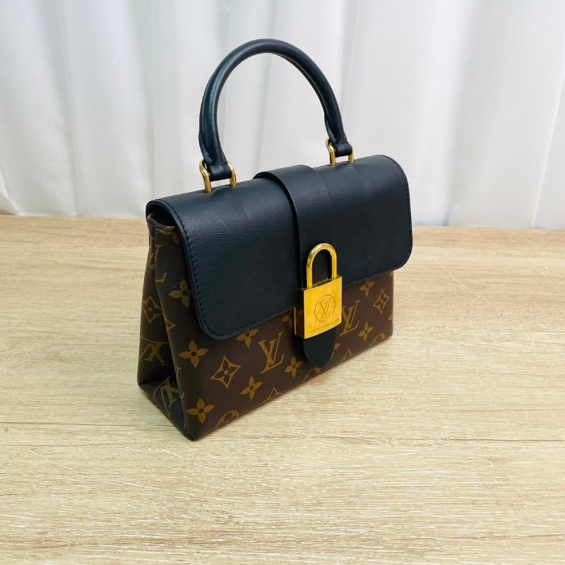 專櫃價3.3折!路易威登/Louis Vuitton locky bb黑拼老花鎖頭包 手提單肩斜挎都可 經典款式 休閒復古-1