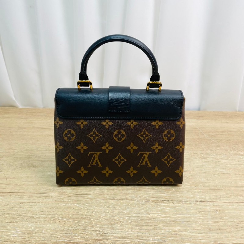 專櫃價3.3折!路易威登/Louis Vuitton locky bb黑拼老花鎖頭包 手提單肩斜挎都可 經典款式 休閒復古-6