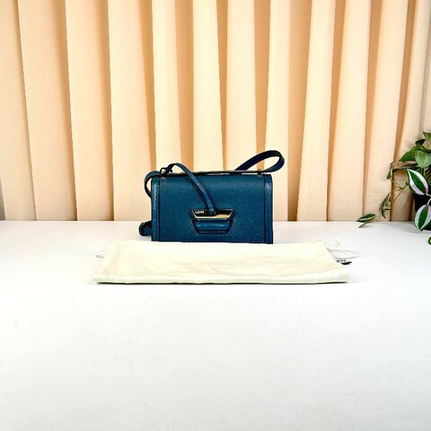 羅意威  LOEWE/羅意威 Barcelona 巴塞羅那倒三角 牛皮 藍色 實用百搭結實耐用