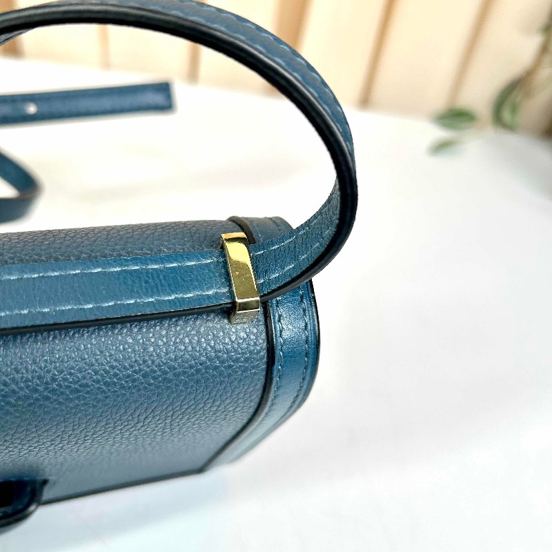 羅意威 LOEWE/羅意威 Barcelona 巴塞羅那倒三角 牛皮 藍色 實用百搭結實耐用-13