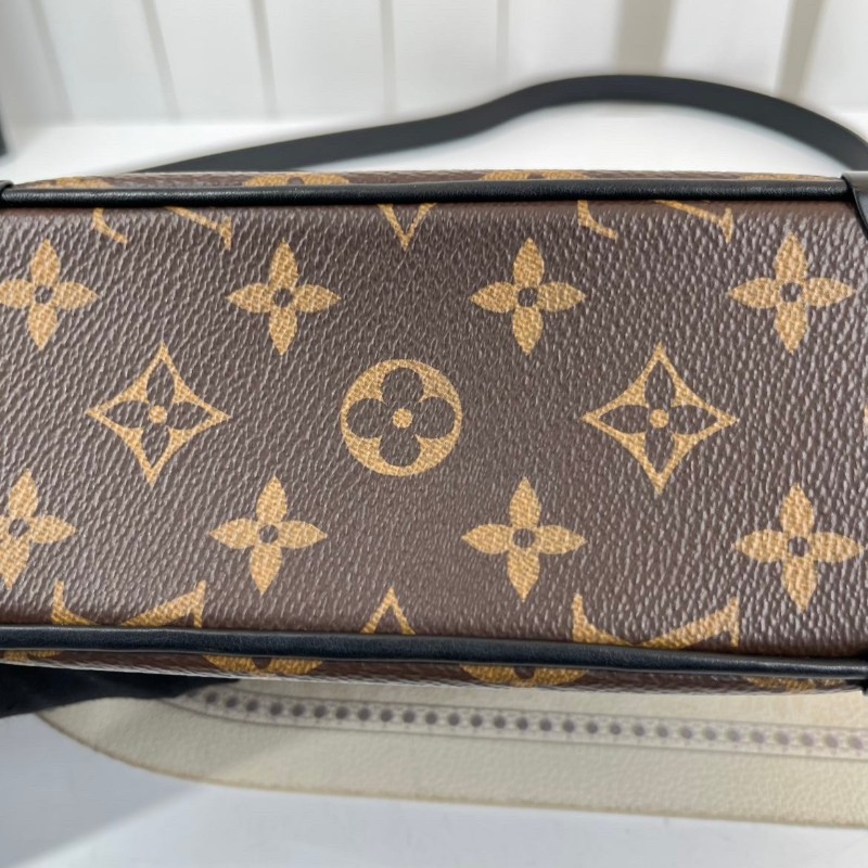 LV路易威登 芯片款 Virgil Mini Soft Trunk橙鏈條老花盒子單肩斜挎包 既有造型又實用可手拿單肩斜挎-9