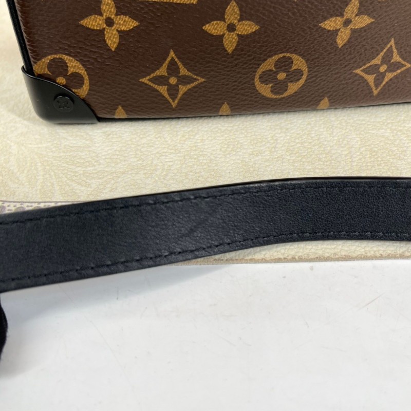 LV路易威登 芯片款 Virgil Mini Soft Trunk橙鏈條老花盒子單肩斜挎包 既有造型又實用可手拿單肩斜挎-15