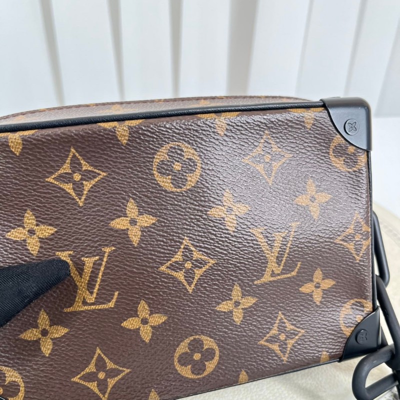 LV路易威登 芯片款 Virgil Mini Soft Trunk橙鏈條老花盒子單肩斜挎包 既有造型又實用可手拿單肩斜挎-19